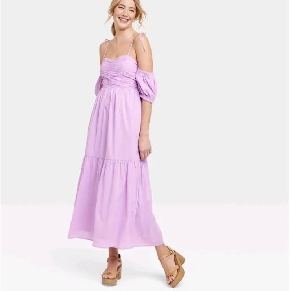 Universal Threads Lavender Off-Shoulder Dress Xl - image 1